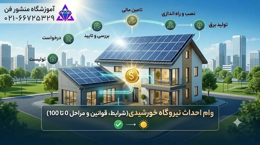 وام نیروگاه خورشیدی خانگی(شرایط، قوانین و مراحل 0 تا 100) 4 وام احداث نیروگاه خورشیدی(شرایط، قوانین و مراحل 0 تا 100)